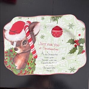 Rosanna 1950’s Style Christmas Greetings Tray New in Box NIB
